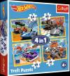 Puzzle 4w1 Pojazdy Hot Wheels TREFL