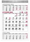 Kalendarz 2026 A5 biurkowy trójdzielny pionowy MIX